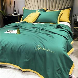 ผ้านวมฤดูร้อนโพลีเอสเตอร์พิมพ์สิ่งทอสีบริสุทธิ์