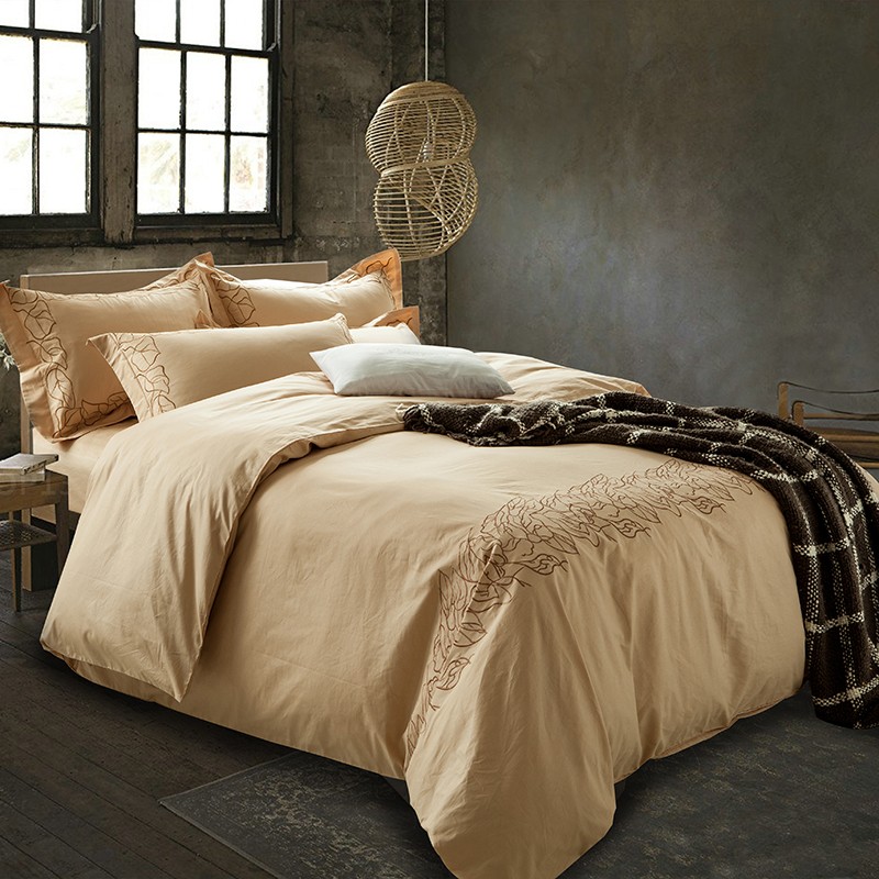 embroidered duvet set