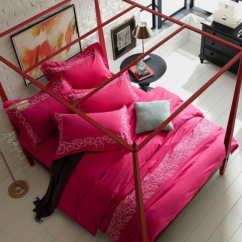 embroidered duvet set