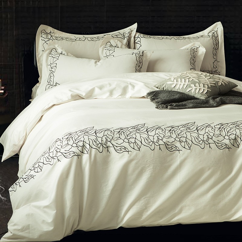 embroidered duvet set