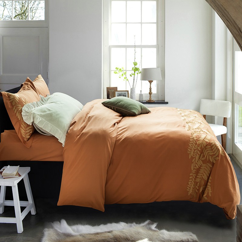 embroidered duvet set