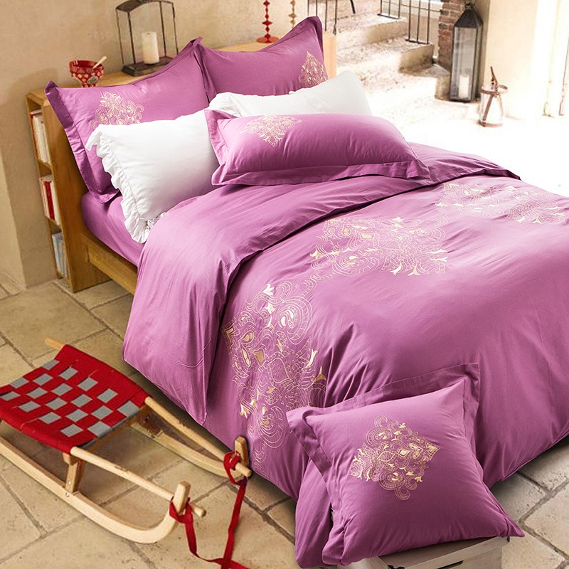 embroidered duvet set