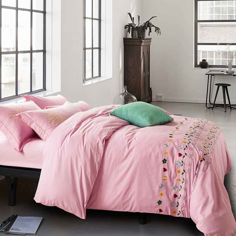 embroidered duvet set