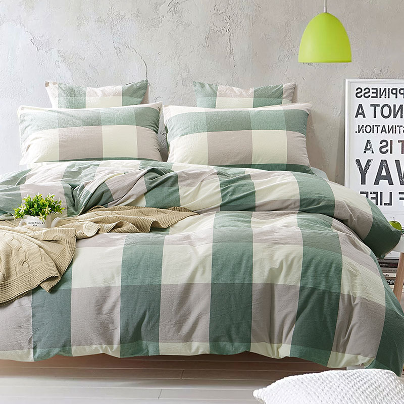 Washed cotton duvet set