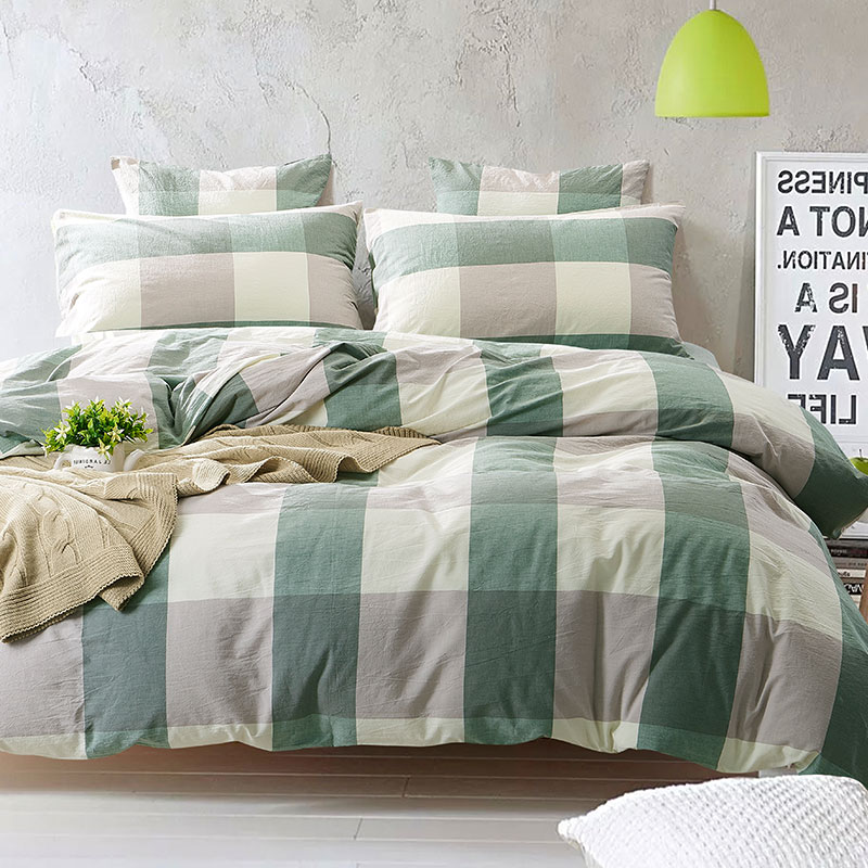 Washed cotton duvet set